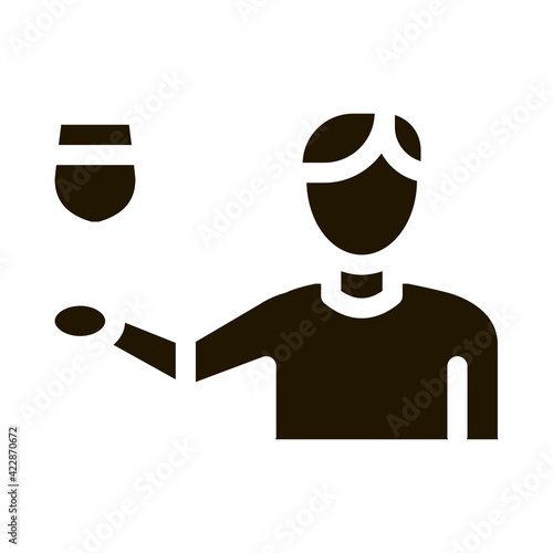 wine drinker icon Vector Glyph Illustration
