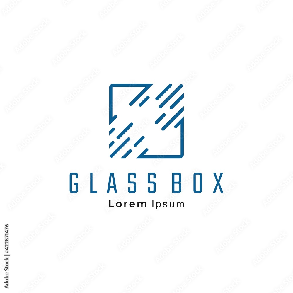 Illustration vector graphic of glass box. Perfect for your company Illustration vector graphic of glass box. Perfect for your company