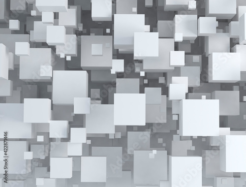 Fototapeta Naklejka Na Ścianę i Meble -  Glossy 3d cubes background