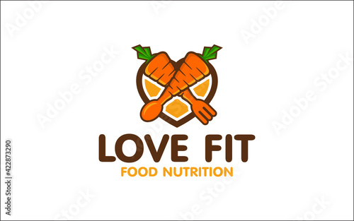 Illustration vector graphic of health diet nutrition concept logo design template-05