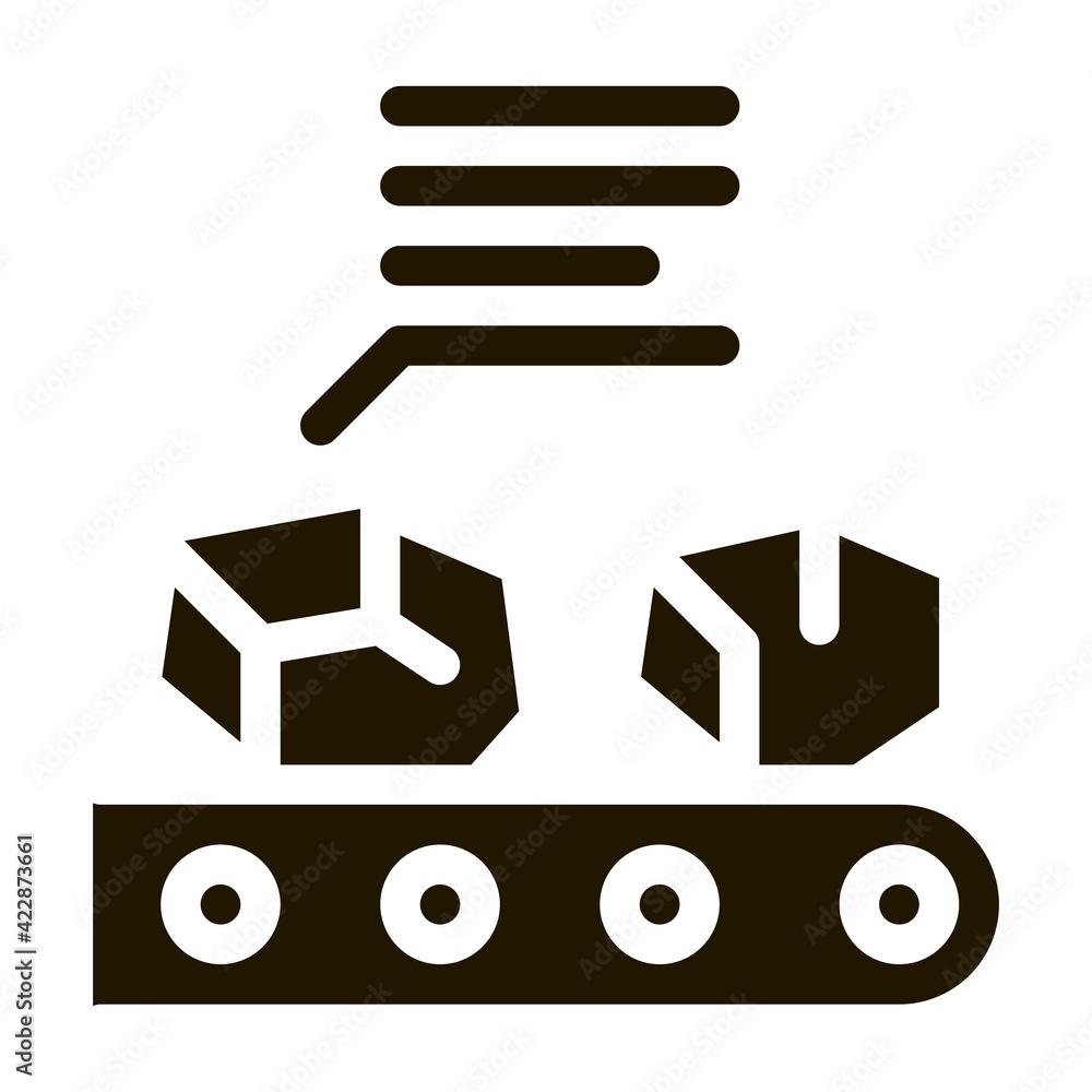 Fototapeta premium coal in stock icon Vector Glyph Illustration