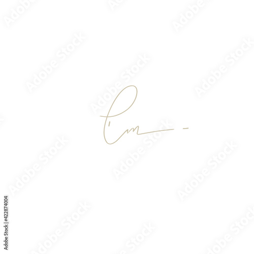 em handwritten logo for identity