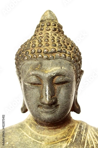 buddha statue on white background
