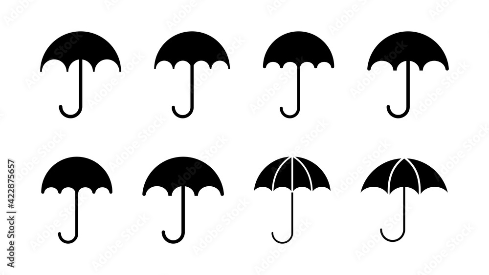 Umbrella icon set. umbrella sign icon Umbrella icon set. umbrella sign icon