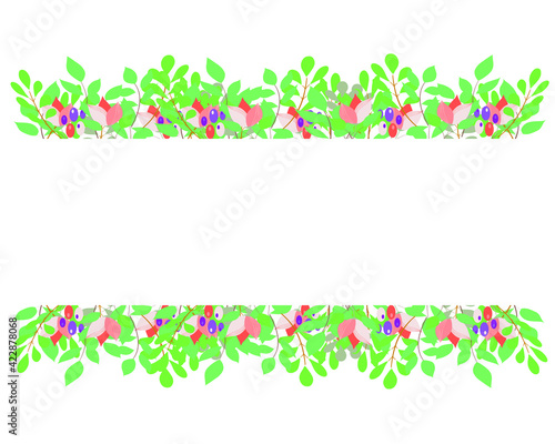 flower frame with white background for wedding invitation or poster vintage card  background with floral element for text 