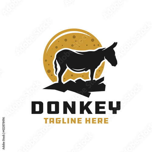 animal donkey modern logo