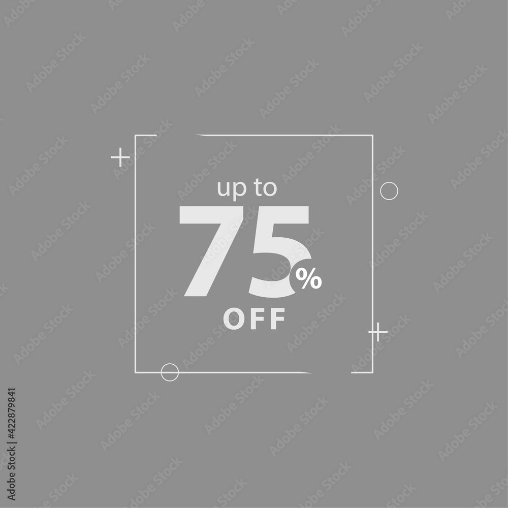 Discount up to 75% off Label Vector Template Design Illustration Discount up to 75% off Label Vector Template Design Illustration
