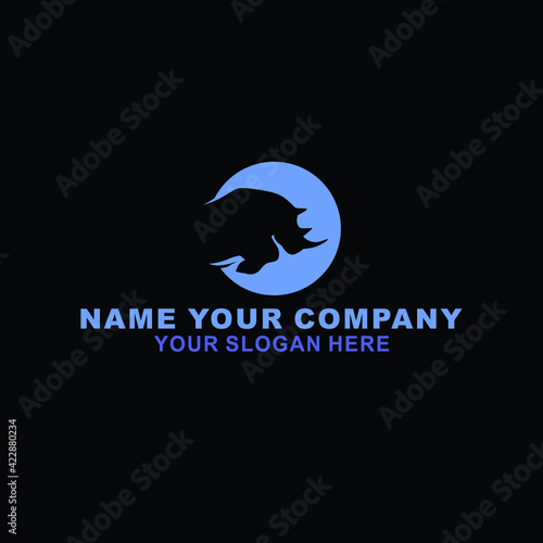 rhino logo silhouette template