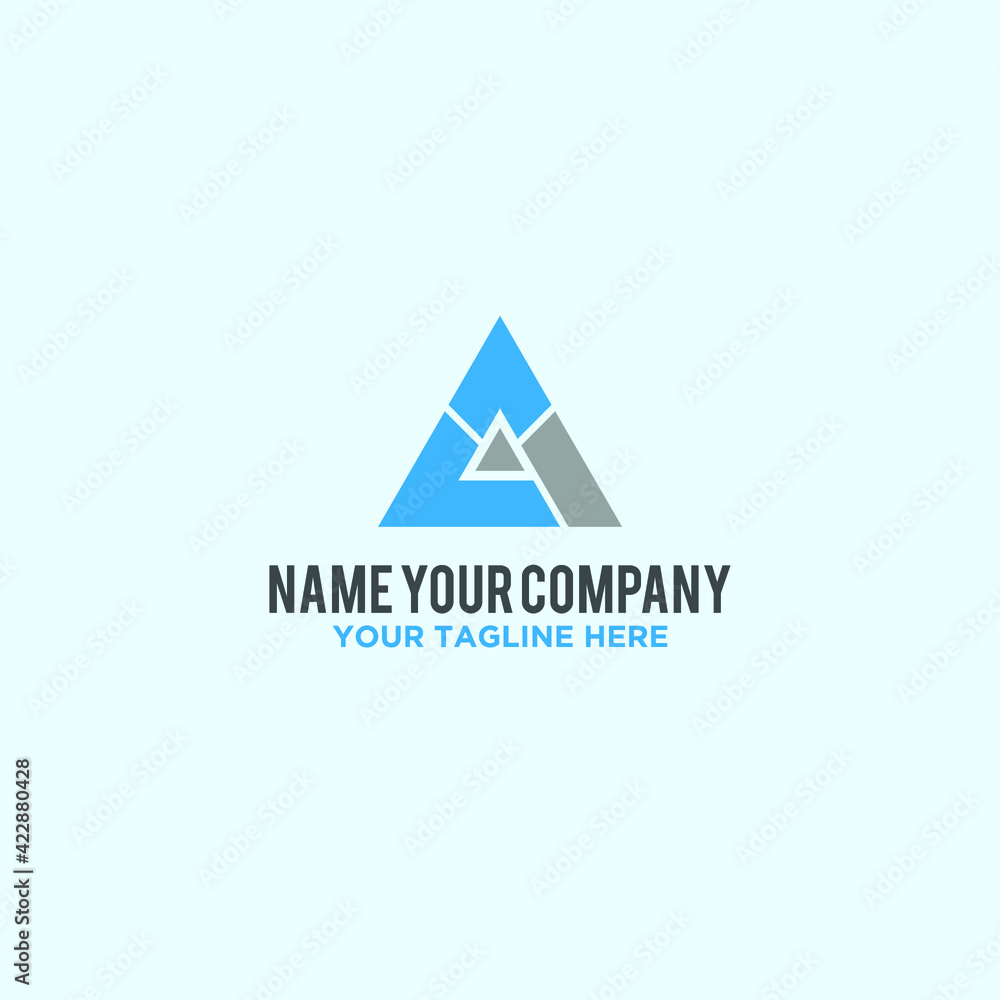 triangle shape logo simple icon design illustration triangle shape logo simple icon design illustration