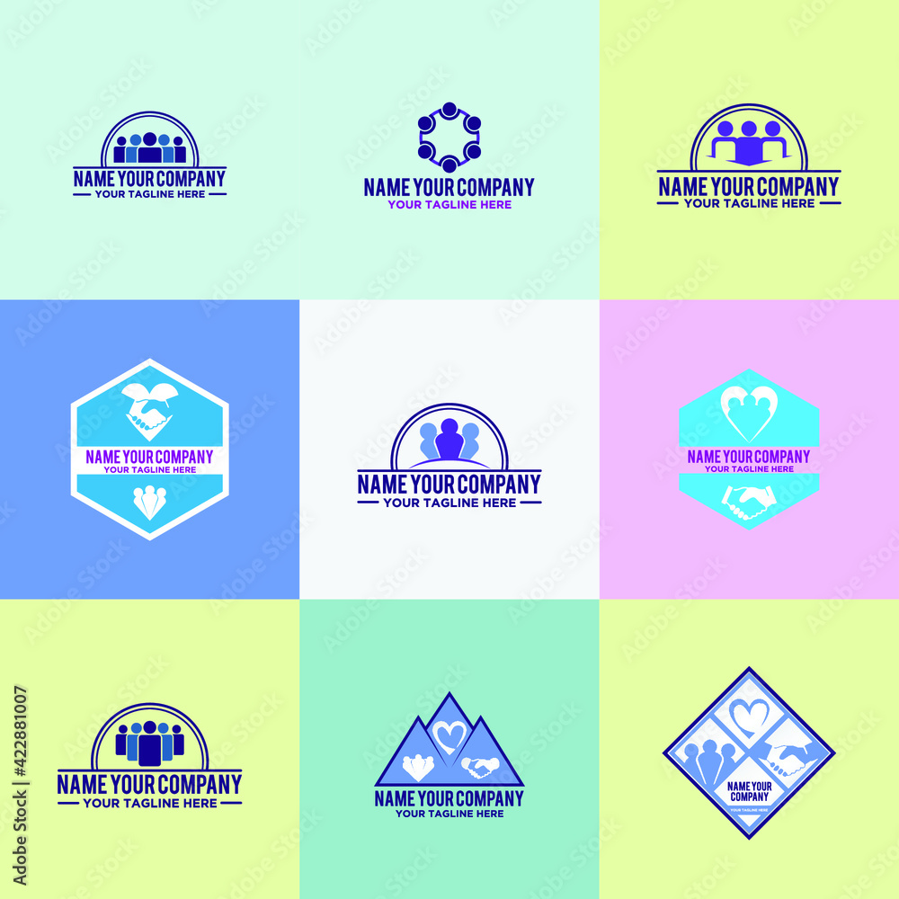 set of icons business for design