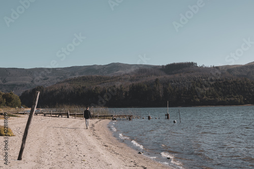 lake and mountains