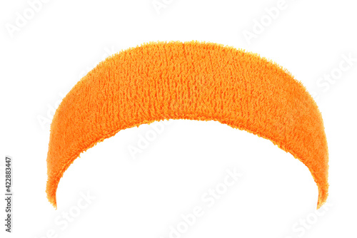 Canvas Print Orange training headband isolated on white