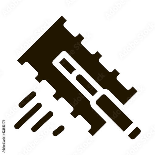 tile scraper icon Vector Glyph Illustration