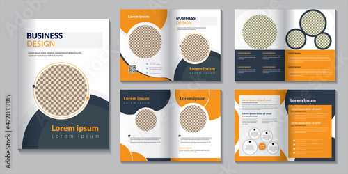 New design 4page Business brochure template.