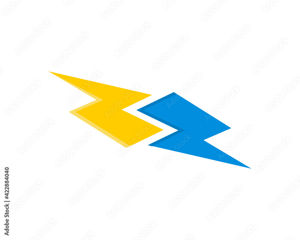S Letter with two thunderbolt logo S Letter with two thunderbolt logo