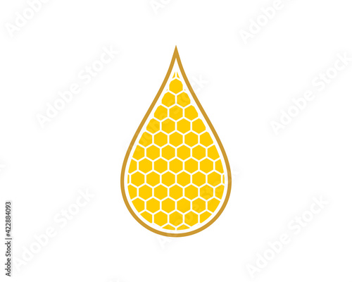 Liquid droplet with beehive inside