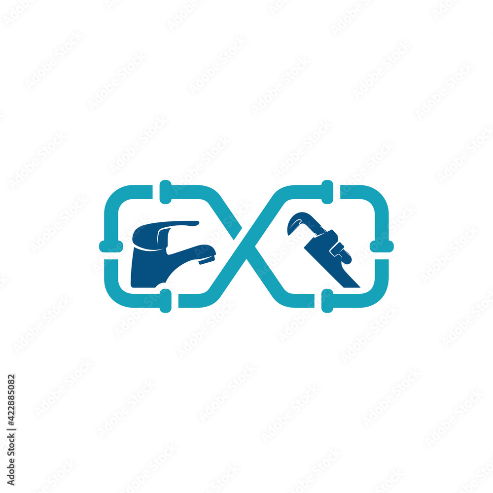Service Plumbing logo design vector illustration, Creative Plumbing logo design concept template, symbols icons Service Plumbing logo design vector illustration, Creative Plumbing logo design concept template, symbols icons