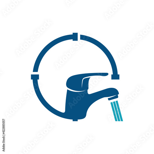 Plumbing logo design vector illustration, Creative Plumbing logo design concept template, symbols icons
