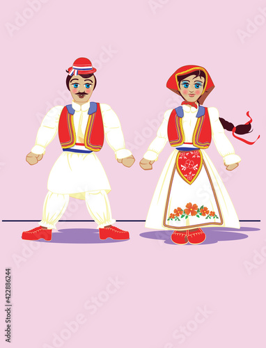 Traditional Croatian Dance dolls