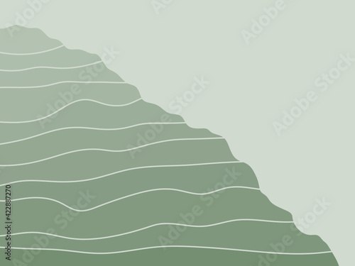 Geological layered slope. Sedimentary structure.