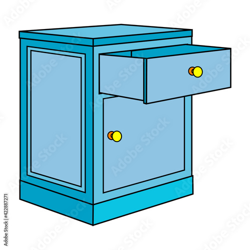 cabinet office open vector illustration,isolated on white background