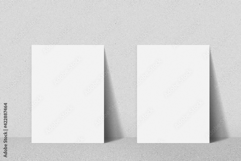 Poster a4 standing on cement background. Poster a4 standing on cement background.