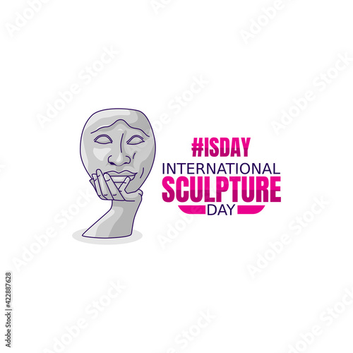 vector graphic of international sculpture day good for international sculpture day celebration. flat design. flyer design.flat illustration.