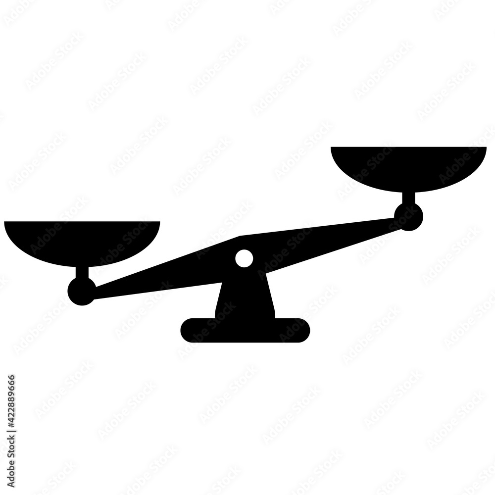 scale icon on white background, balance scale sign. flat style. simple equal balance scale symbol. scale icon on white background, balance scale sign. flat style. simple equal balance scale symbol.
