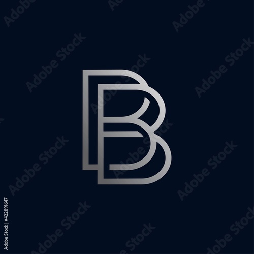The initial letter BB logo design