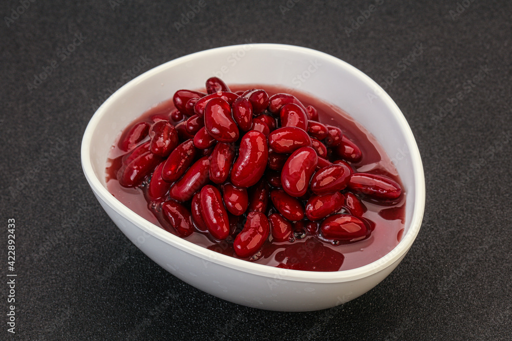 Red baked kidney in the bowl Red baked kidney in the bowl