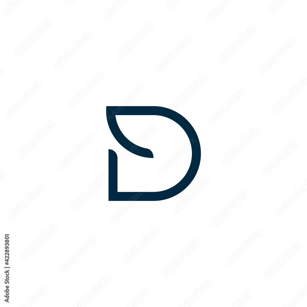 letter ld simple geometric line monogram logo vector letter ld simple geometric line monogram logo vector