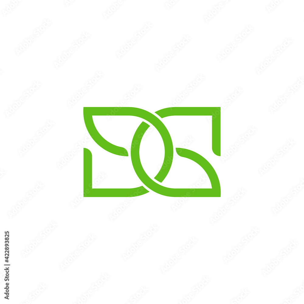 letter dg green leaf symbol geometric logo vector letter dg green leaf symbol geometric logo vector