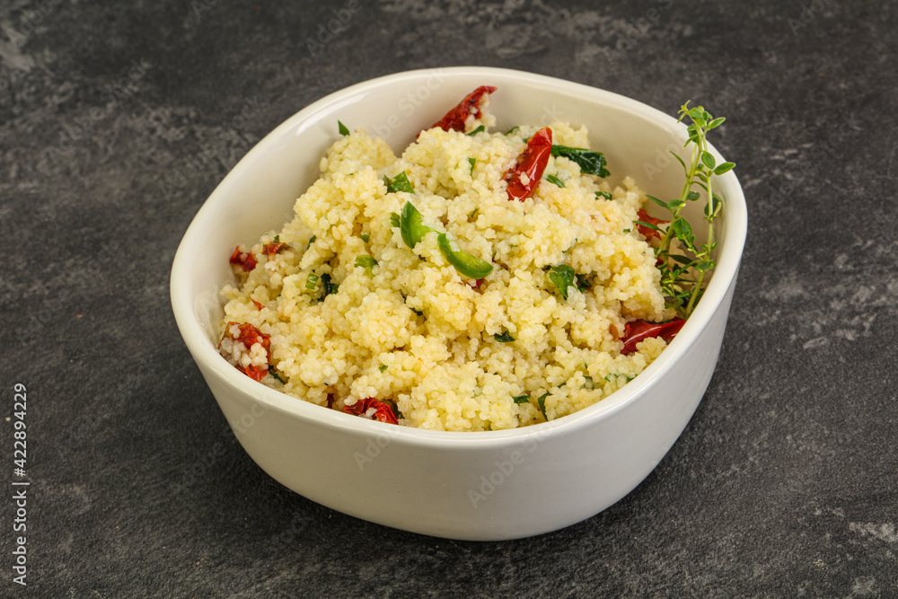 Vegetarian uisine - couscous with vegetables Vegetarian uisine - couscous with vegetables