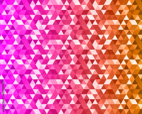 輝くグラデーションの三角背景ベクターイラスト - Shining gradient triangle background - vector illustration
