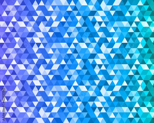 輝くグラデーションの三角背景ベクターイラスト - Shining gradient triangle background - vector illustration