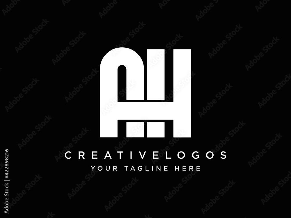 Letter AH Logo, Alphabet AH Letter Logo, Initials AH Letter Logo, Premium Business Logo Template Letter AH Logo, Alphabet AH Letter Logo, Initials AH Letter Logo, Premium Business Logo Template