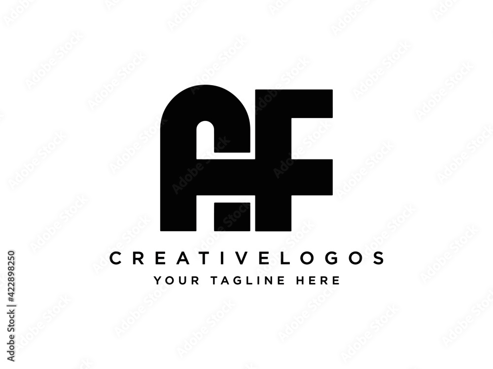 Obraz premium Letter AF Logo, Alphabet AF Letter Logo, Initials AF Letter Logo, Premium Business Logo Template