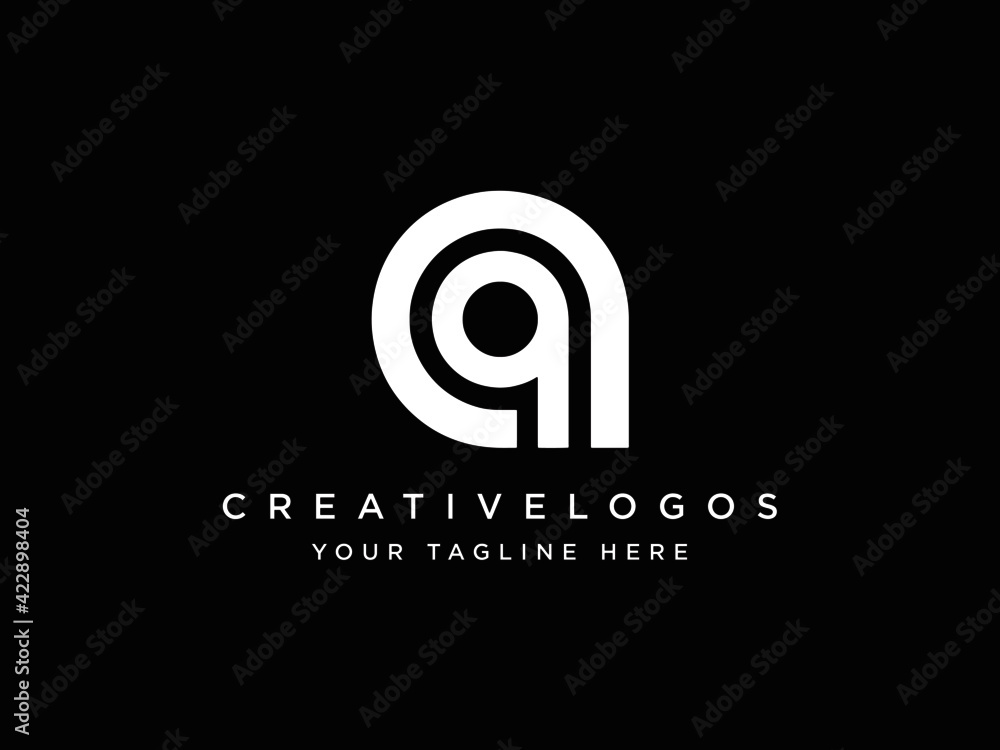 Letter AQ Logo, Initial Letter AQ, Alphabet AQ Logo, Creative Logo Template Vector