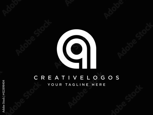 Letter AQ Logo, Initial Letter AQ, Alphabet AQ Logo, Creative Logo Template Vector