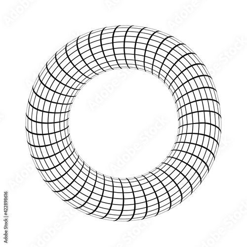 Torus toroid geometric shape in the shape of a donut vector 3d donut torus toroid