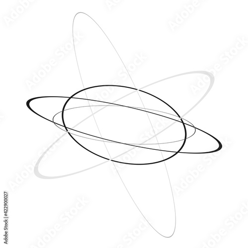 Random ellipses, ovals artistic abstract art element