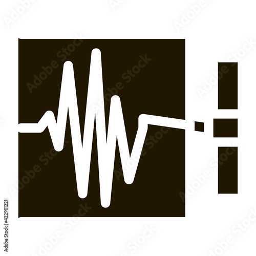 richter scale measurement icon Vector Glyph Illustration