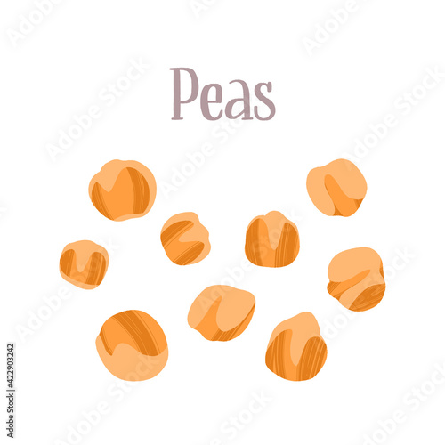 Dried peas or chickpea. Healthy nutrition product.