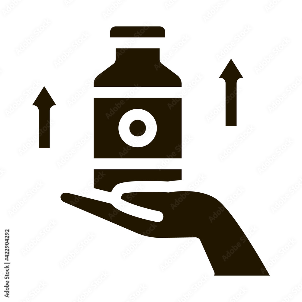 jar of vitamins to enhance immunity icon Vector Glyph Illustration jar of vitamins to enhance immunity icon Vector Glyph Illustration