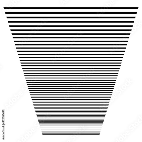 Lines, stripes in 3d perspective. Lines vanishing into horizon. Dynamic angled line