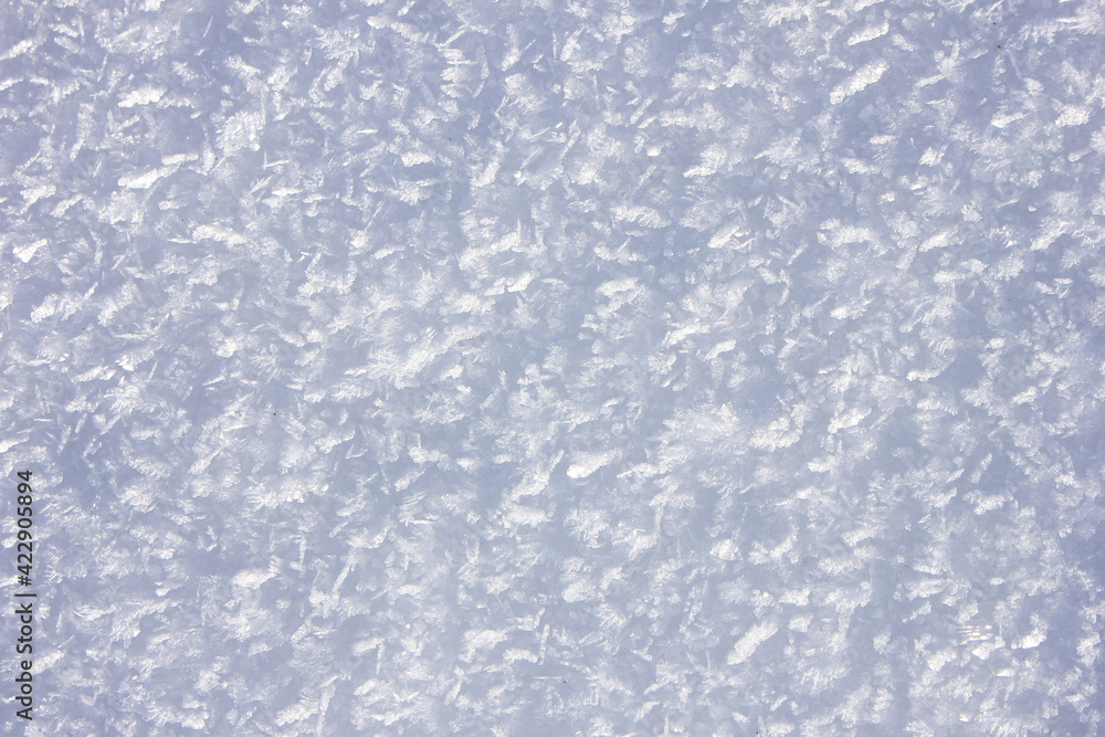 Beautiful texture of white snow.
