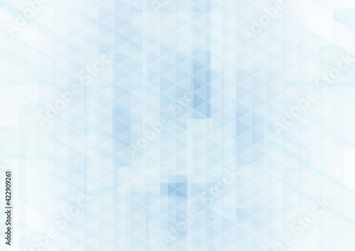 三角と四角形が重なる青色の抽象背景 no.01