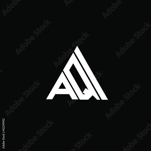 A Q I letter logo creative design on black color background. AQI icon	