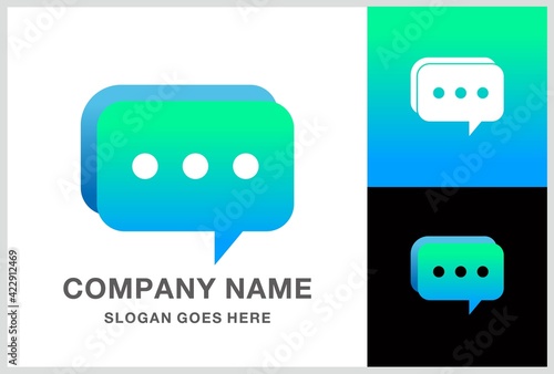 Chatting Icon Vector Logo Template