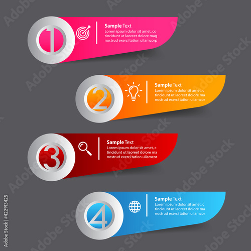 modern text box template, banner Infographics